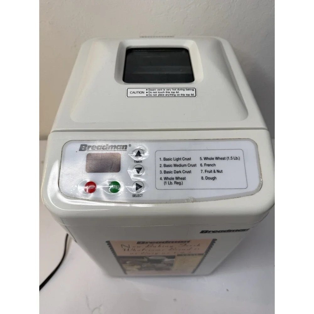 Breadman TR-440 Automatic Bread Maker 1.5 Lb Loaf Homemaker Fresh Baked‎ Easy